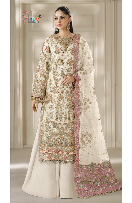 Sf 5576 A To D By Shree Chiffon Embroidery Pakistani Salwar Suits Exporters In India
